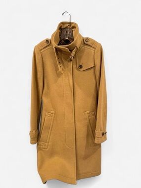 Authentic Burberry Brit "Rushworth" Single-Breasted Wool-Cashmere Trench Coat
